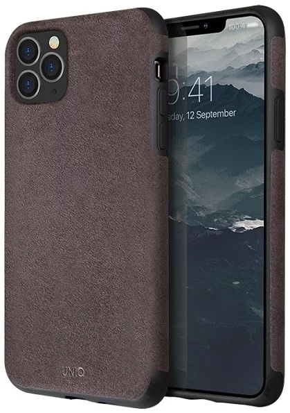 Maska UNIQ Sueve iPhone 11 Pro taupe warm grey (UNIQ-IP5.8HYB(2019)-SUVWGY)