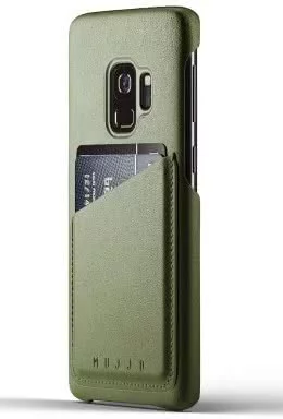 Maska MUJJO Full Leather Wallet Case for Galaxy S9 - Olive (MUJJO-CS-100-OL) 