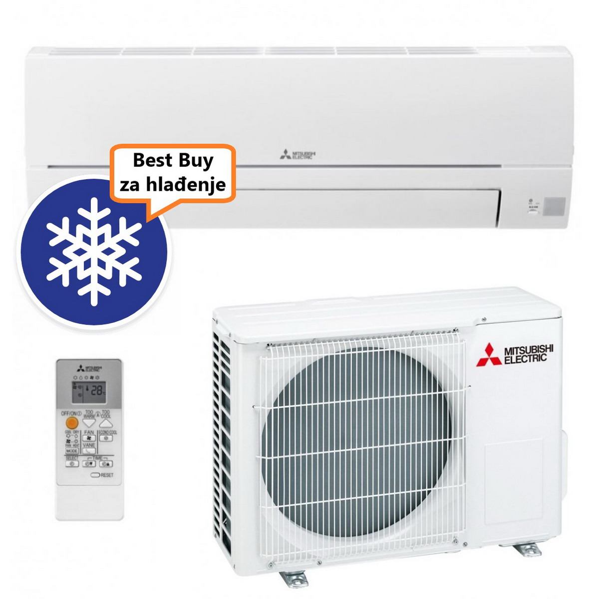 Mitsubishi Electric Klima Uređaj 5Kw Msz-Hr50Vfk/Muz-Hr50Vf