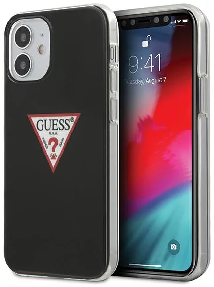 Maska Guess GUHCP12SPCUCTLBK iPhone 12 mini 5,4" black hardcase Triangle Collection (GUHCP12SPCUCTLBK)