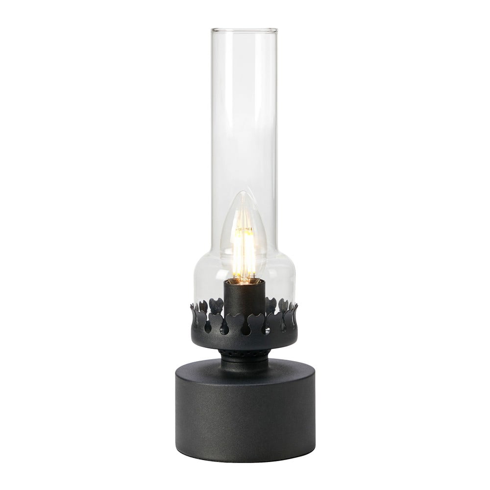 Crna stolna lampa sa staklenim sjenilom (visina 31 cm) Kandella – Markslöjd
