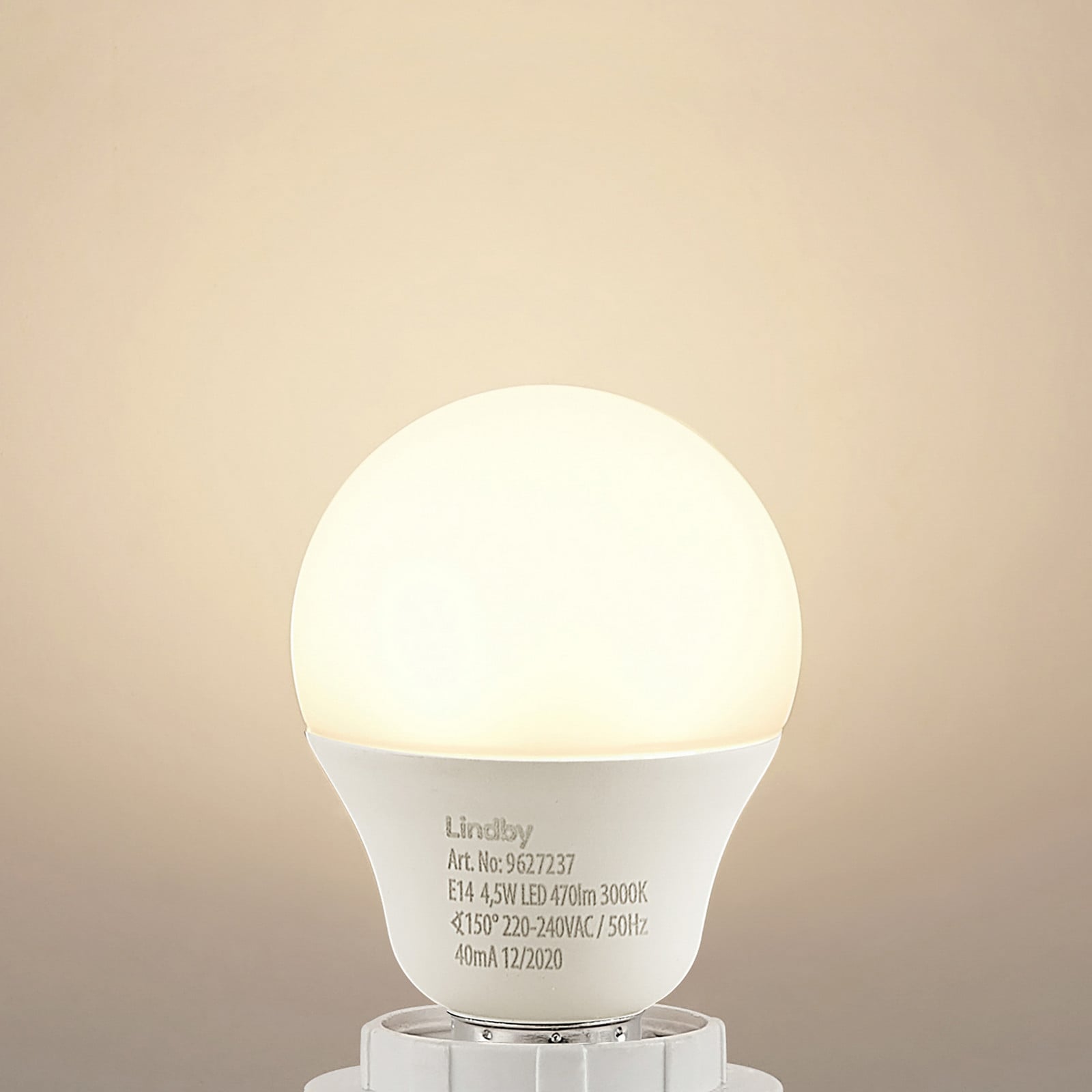 Lindby LED svjetiljka E14 G45 4,5 W 3000 K opal set od 2 komada