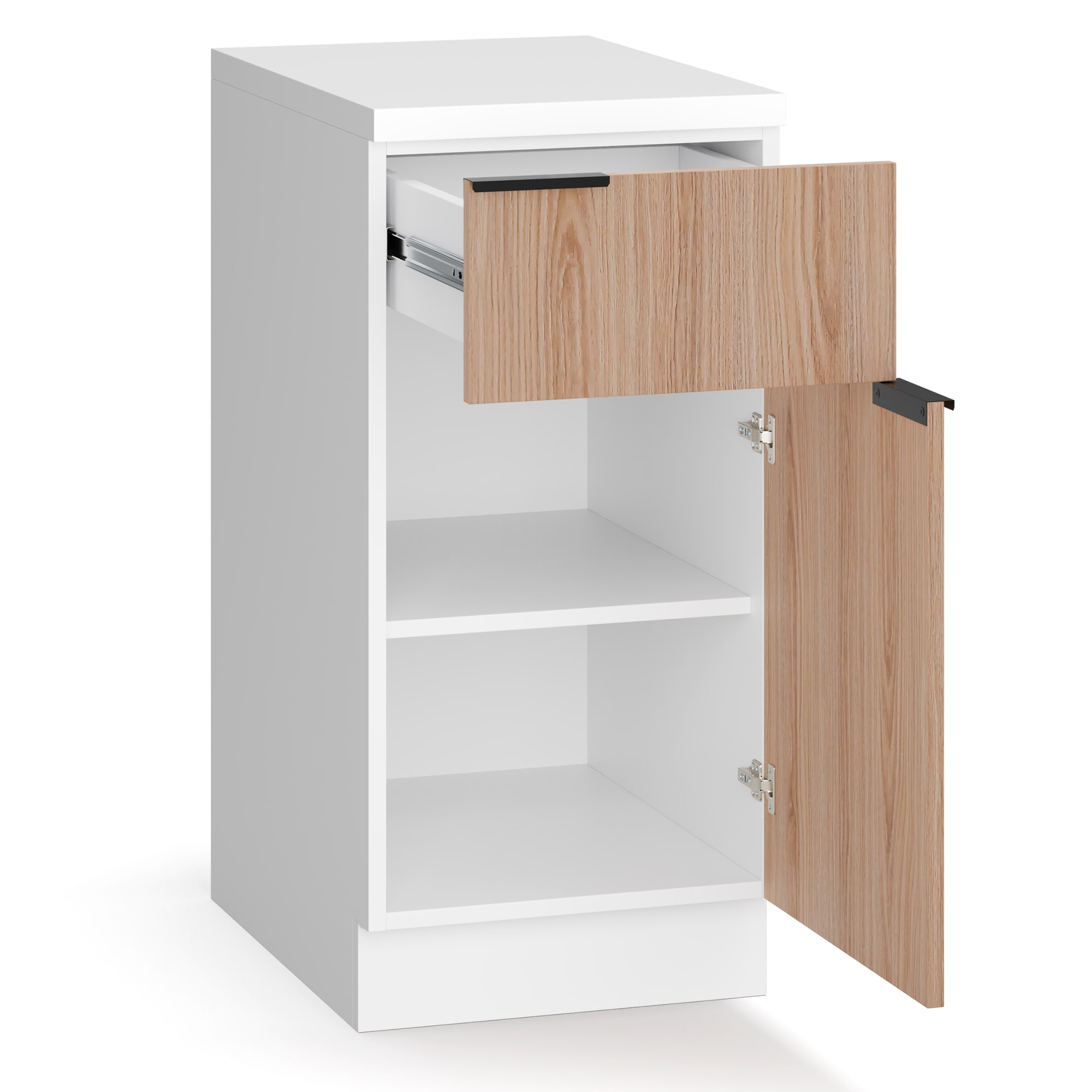 Blumfeldt WoodVista ormarić s ladicama, Robusna MDF radna ploča, Soft-Close šarke, Aluminijski ručke