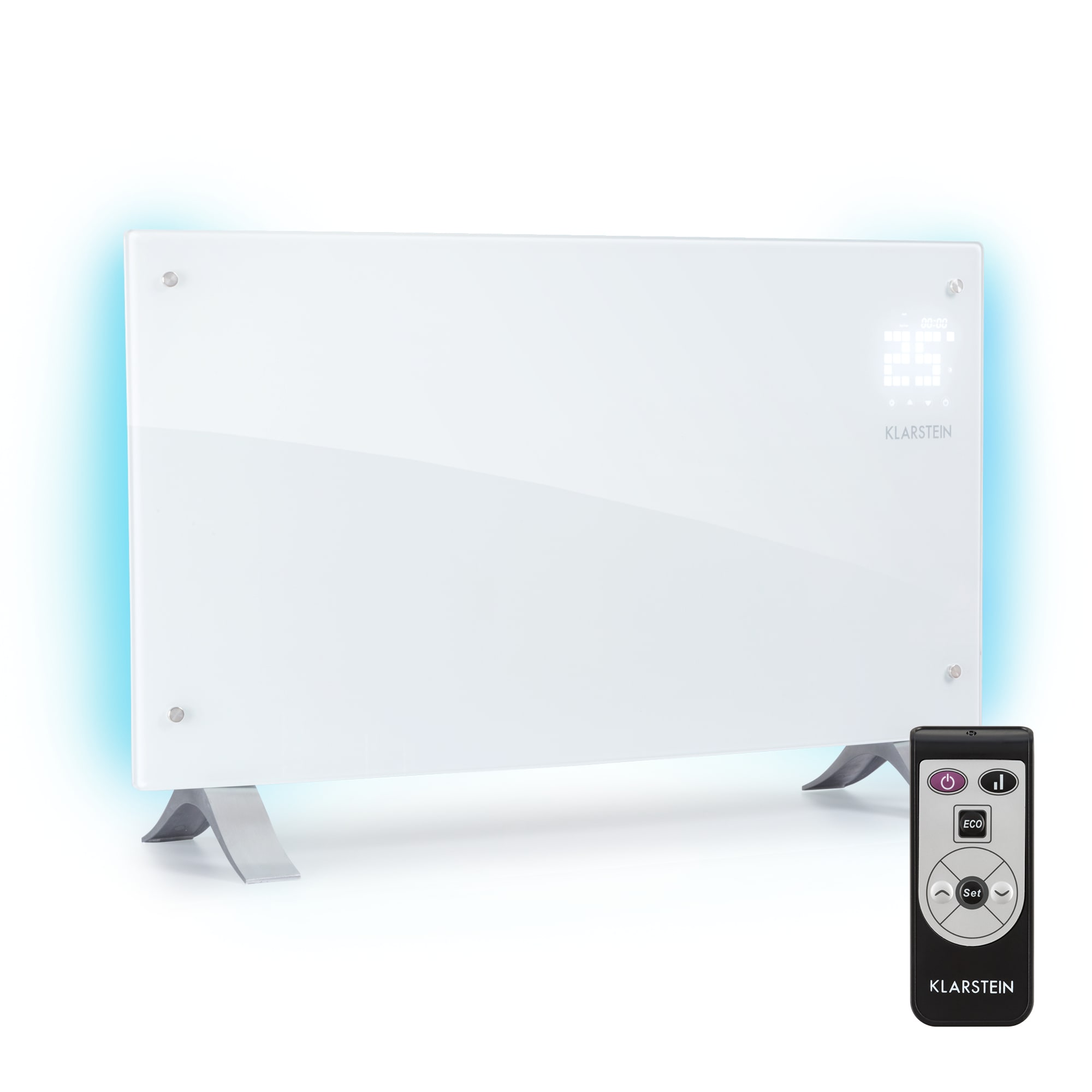 Klarstein Bornholm Curved Ambient, konvekcijski grijač, 1000/2000 W, bijeli
