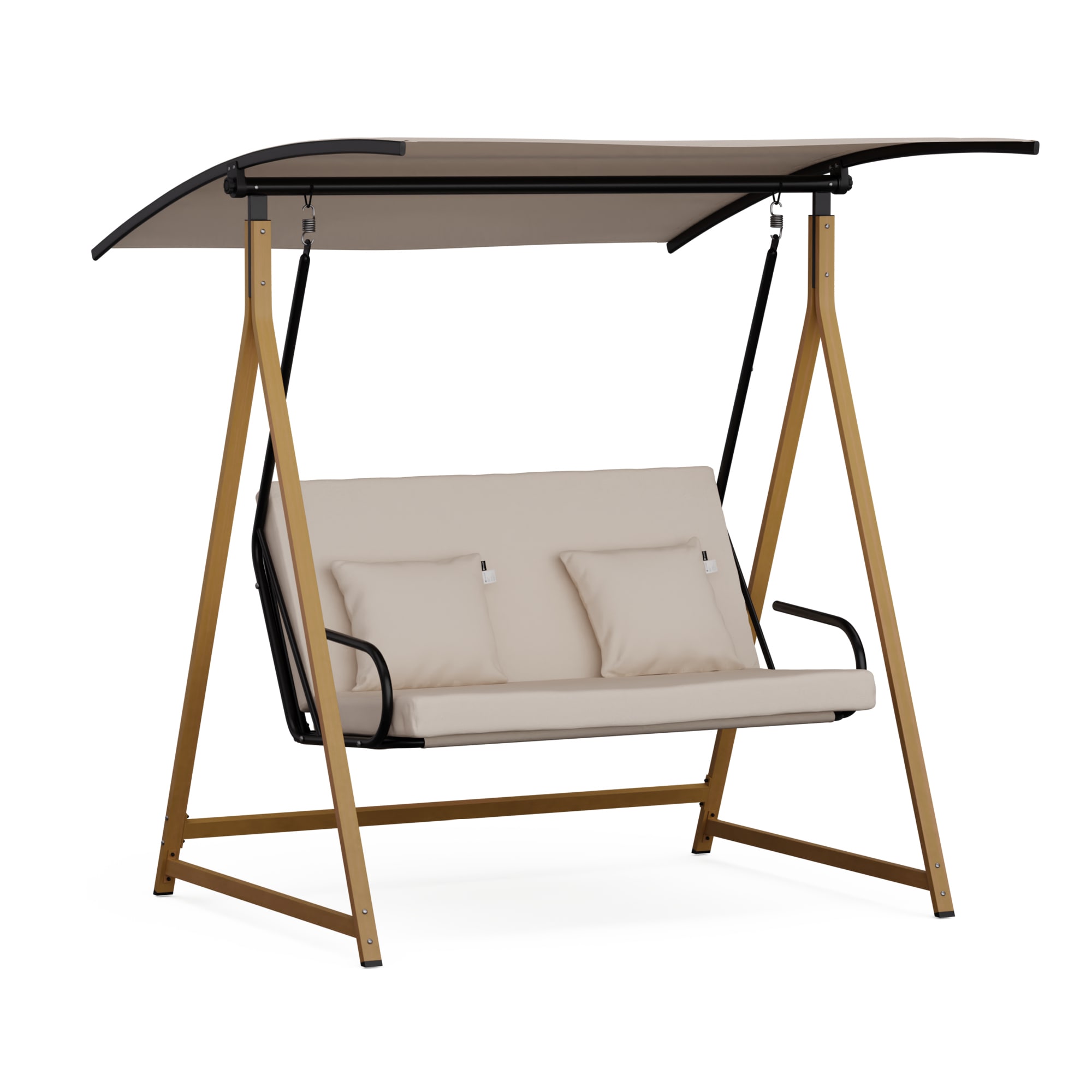 Blumfeldt ZenGrove Hollywoodska ljuljačka s 2 sjedala, individualno podesiva, otporna na vremenske uvjete, čelik obložen prahom