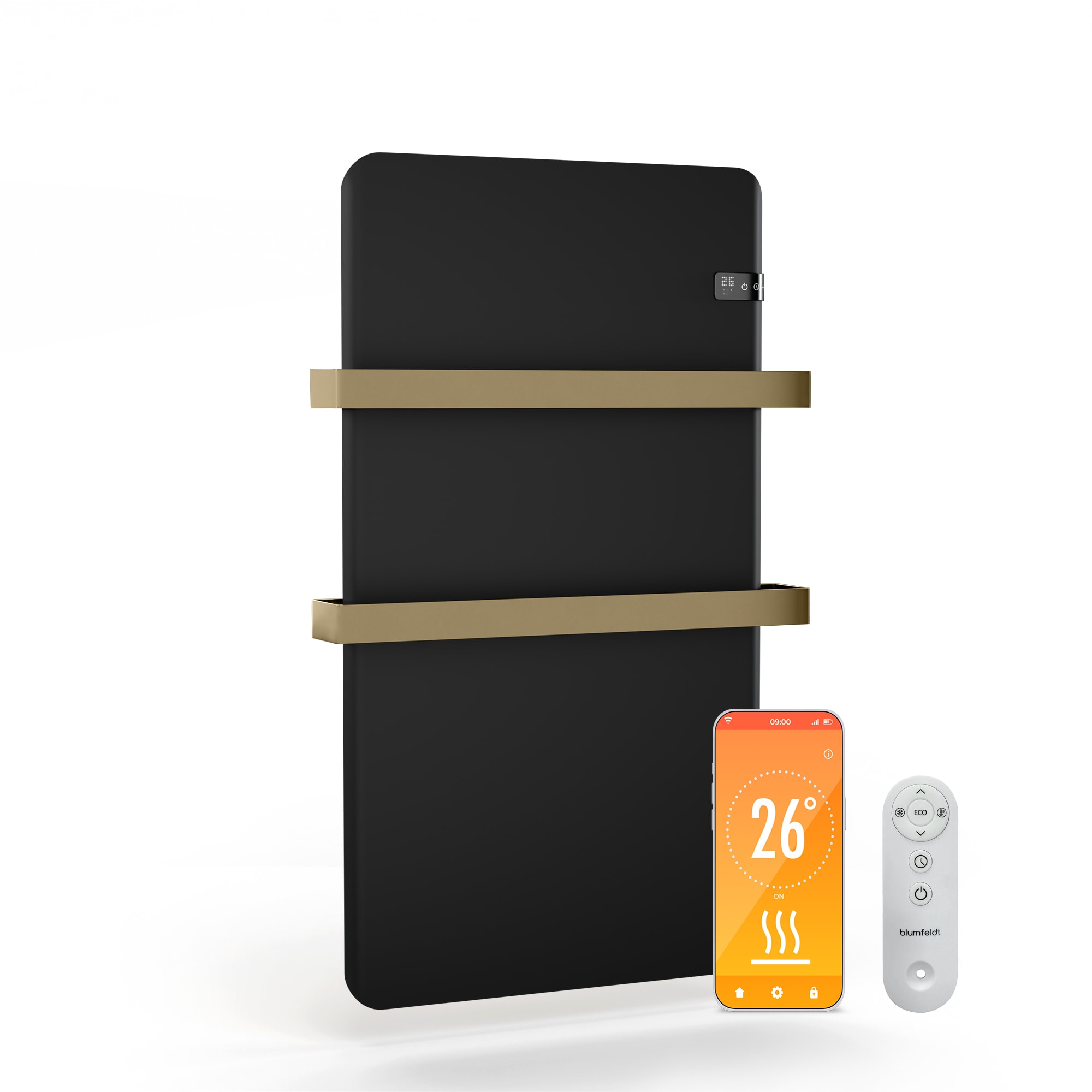 Blumfeldt Inteligentna infracrvena grijalica, grijač za ručnike, snage 500 W, IP24