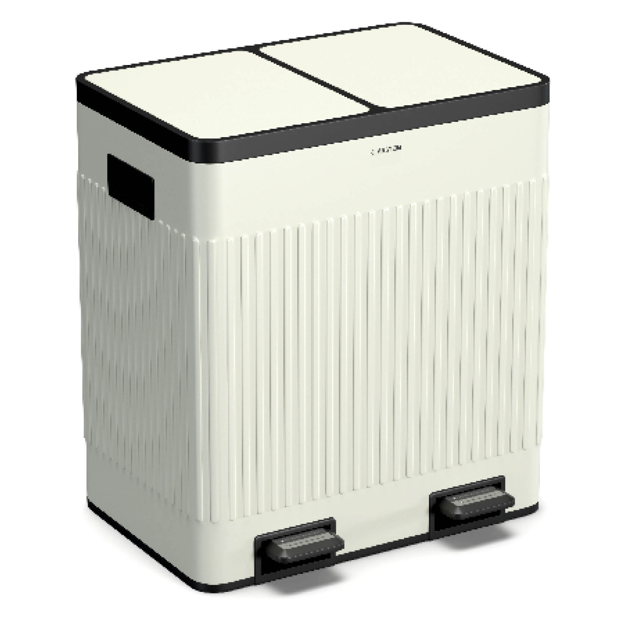 Klarstein Grama 40, kanta na pedalu, 40 l / 2x20 l, bez mirisa, PP plastika, retro