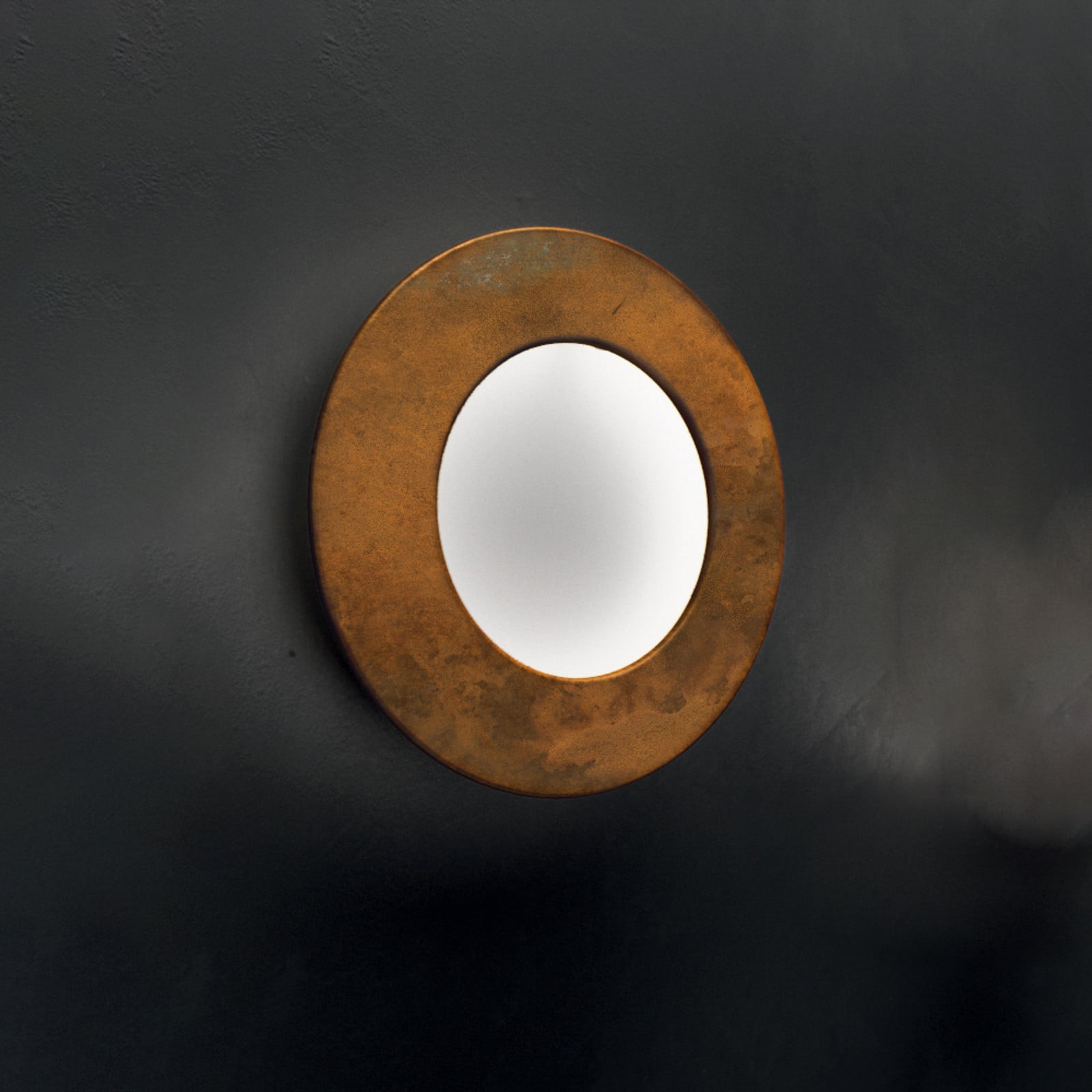 ICONE Vera zidna svjetiljka 927 Triac Ø26cm bijela/hrđa