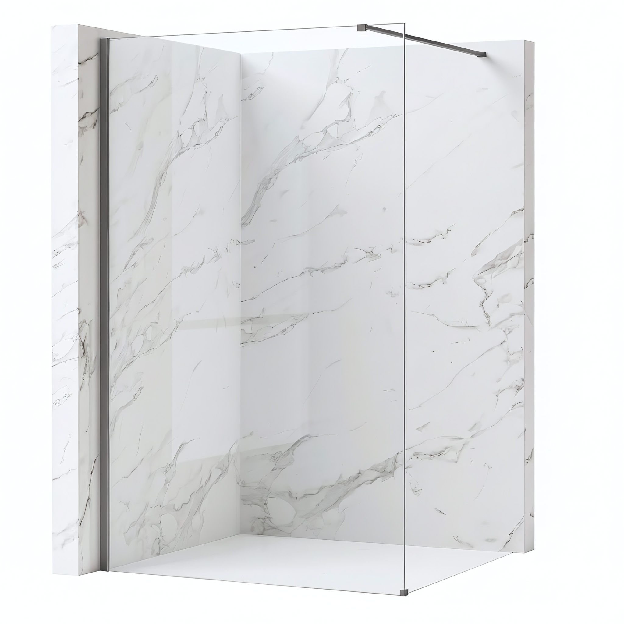 Tuš zaslon Rea Flexi Transparent / Titan 70