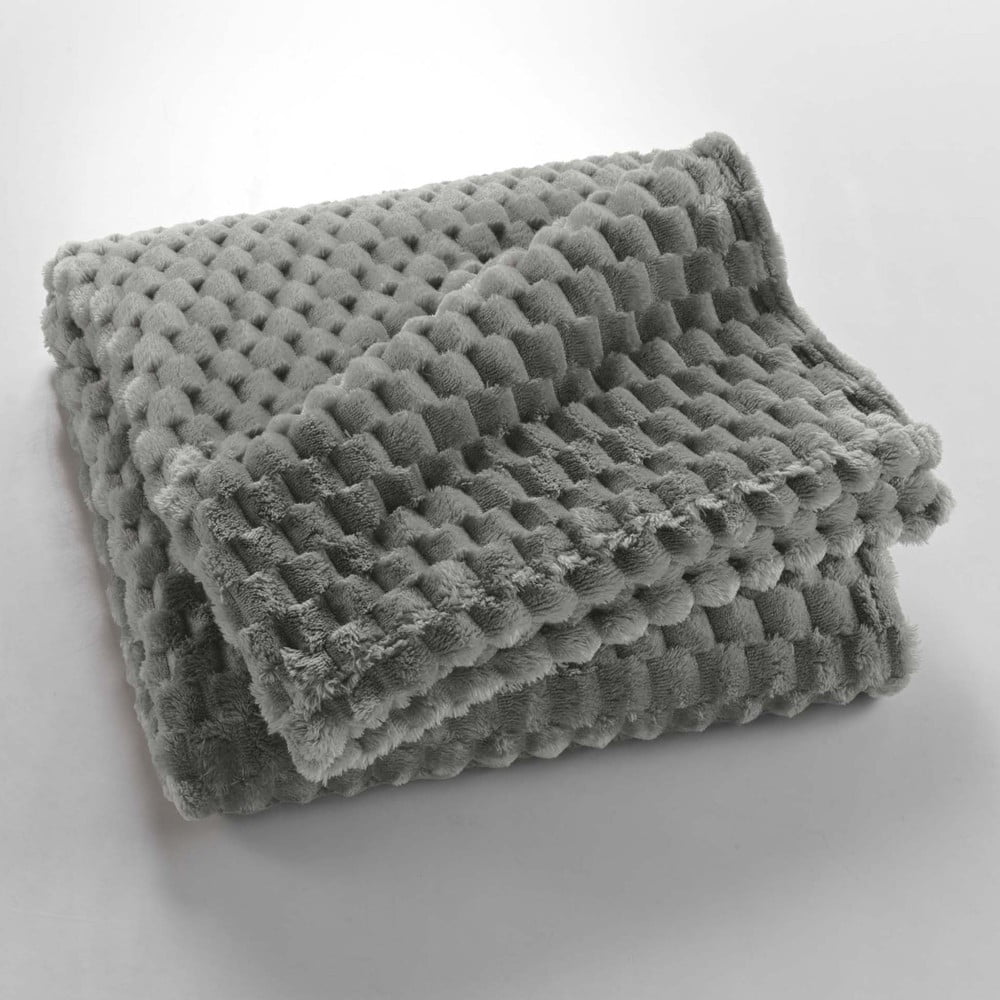 Siva deka od mikroflanela 125x150 cm Mini Frosty – douceur d'intérieur