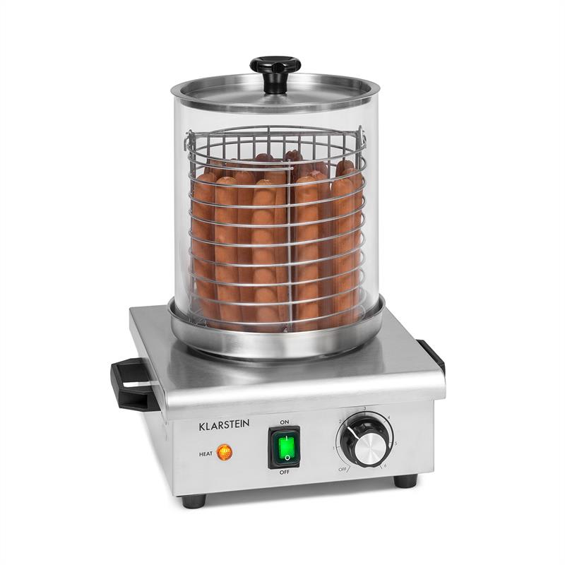 Klarstein Wurstfabrik 450, aparat za hot dog, 450W, 5L, 30-100°C, staklo, nehrđajući čelik