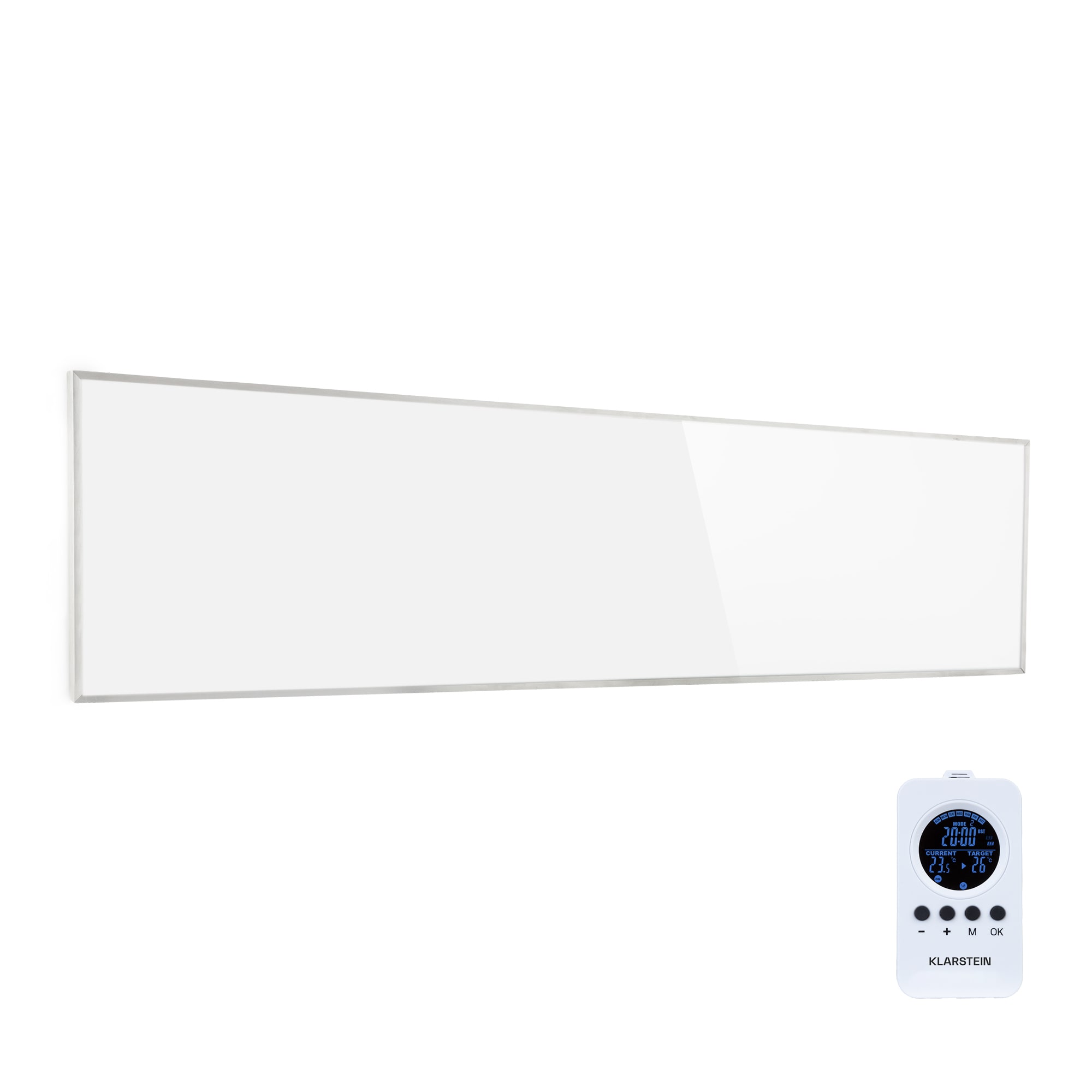 Klarstein Wonderwall Air 36, infracrvena grijalica, 120 x 30 cm, 360 W, zidna montaža, daljinski upravljač, bijela
