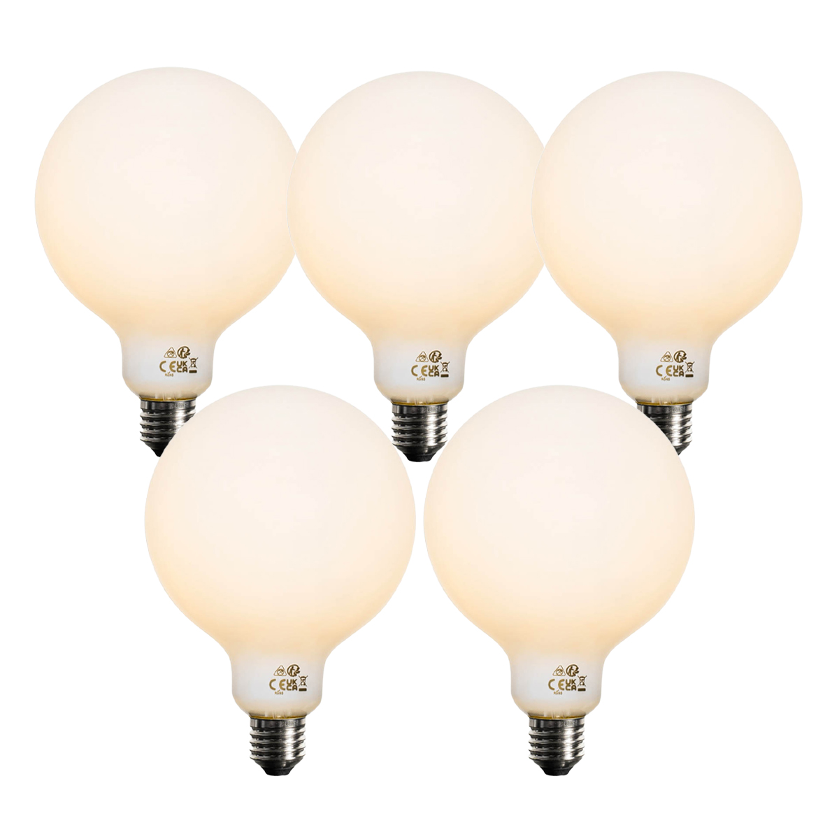 Set od 5 E27 Prigušiva LED žarulja Opal G125 5W 450lm 2200K