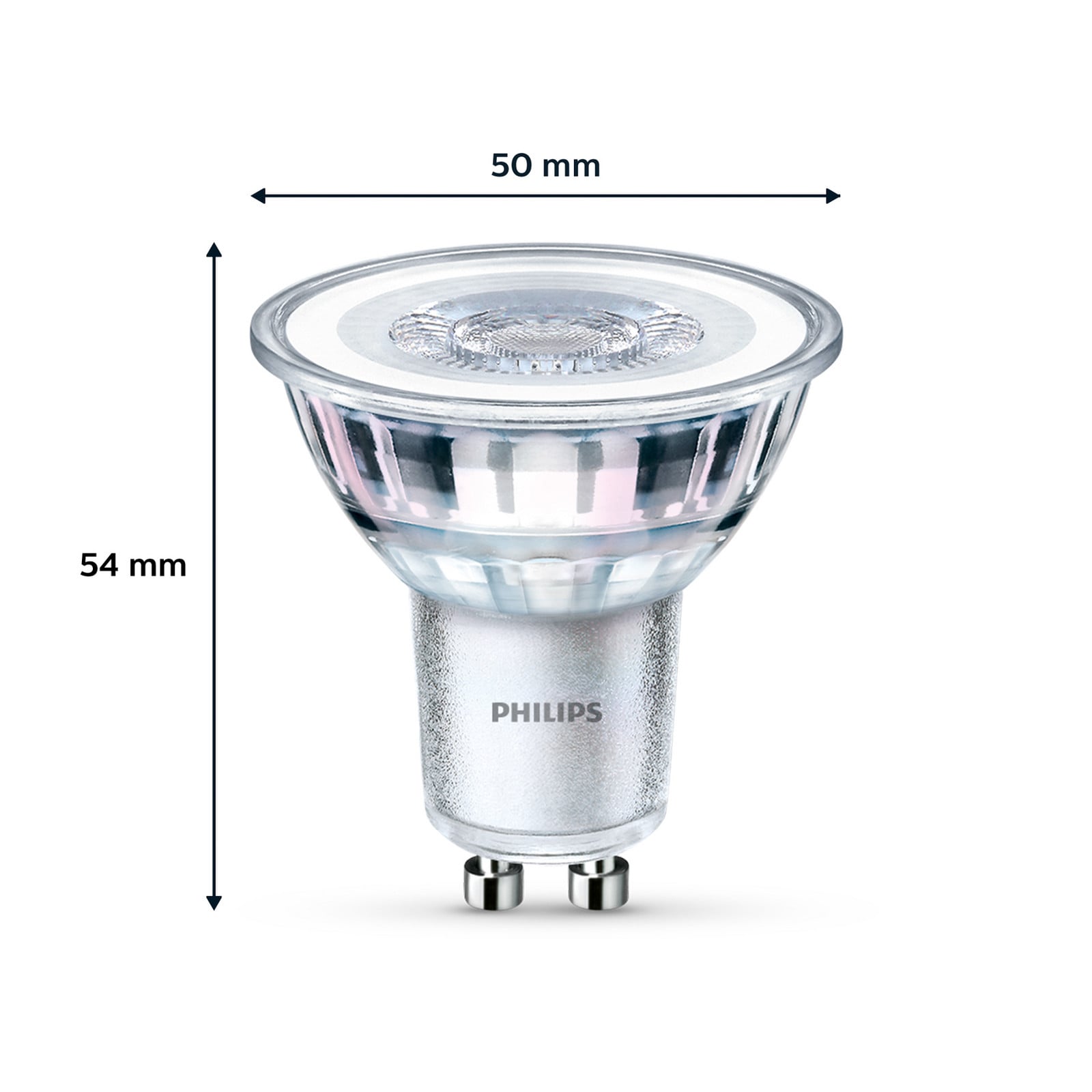 Philips LED svjetiljka GU10 3,5W 255lm 827 prozirna 36° 6 komada