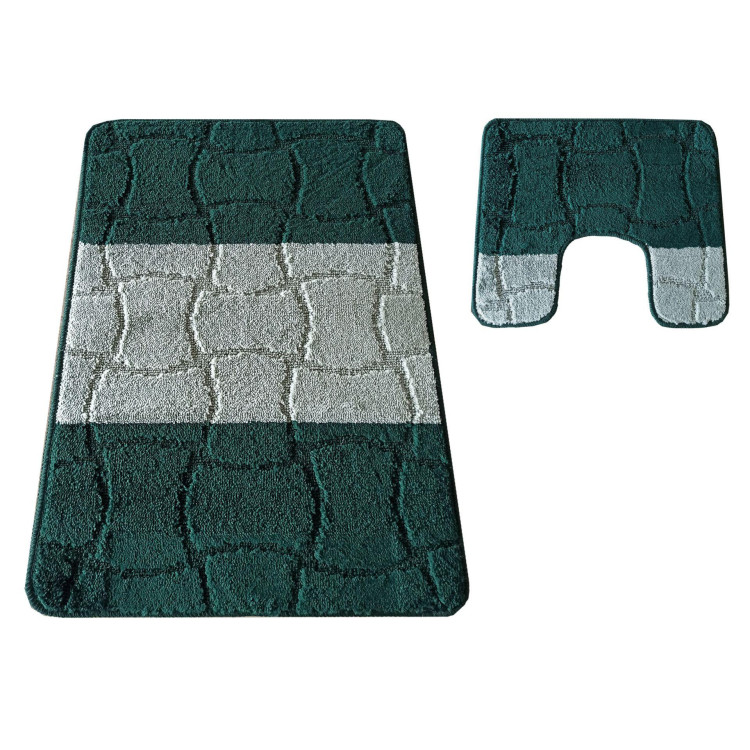 Zeleni kupaonski set tepiha