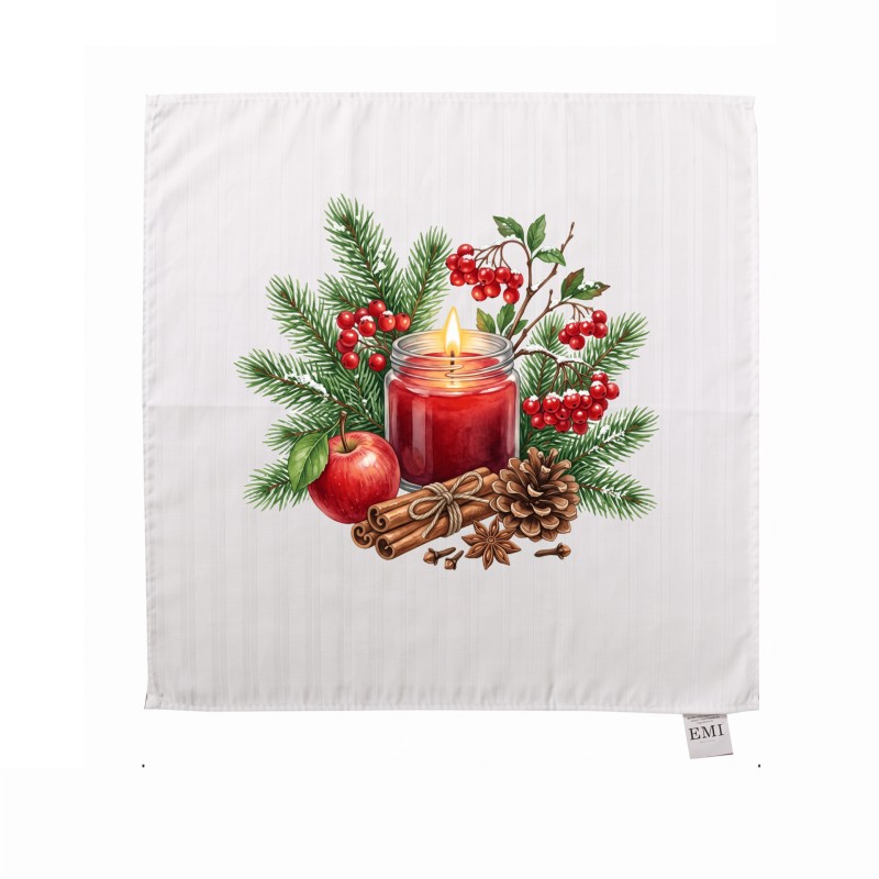 Damask stolnjak Winter Cranberry 40x40 cm EMI