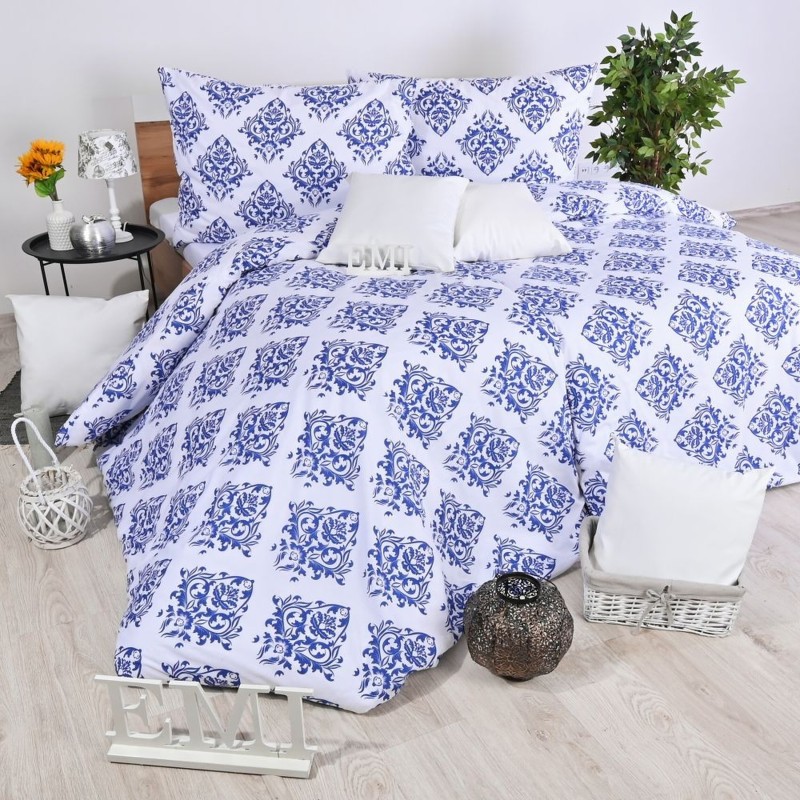 Pamučna posteljina Athens blue EMI, Francuski set1 200x220 + 2x (70x90)