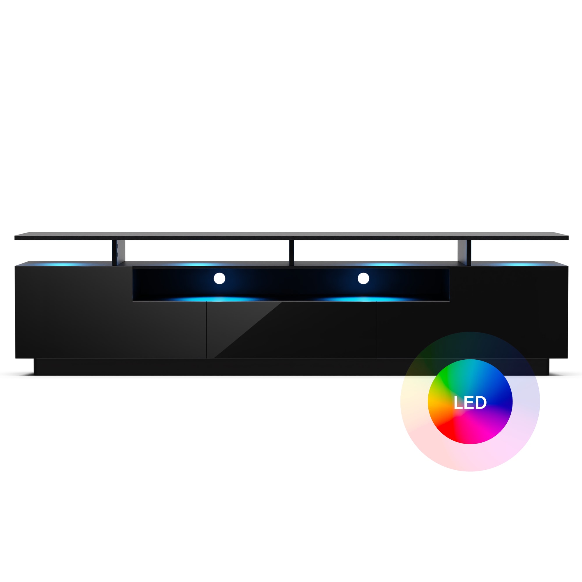 Blumfeldt Perth Lowboard TV ormarić, 195 x 33 x 50 cm, LED