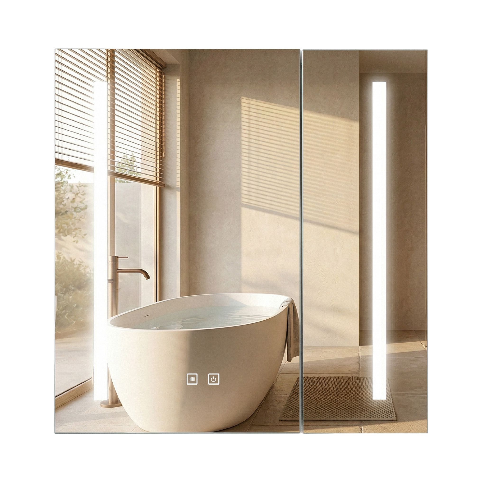 Ormarić s ogledalom i LED rasvjetom M1015-60 60x65
