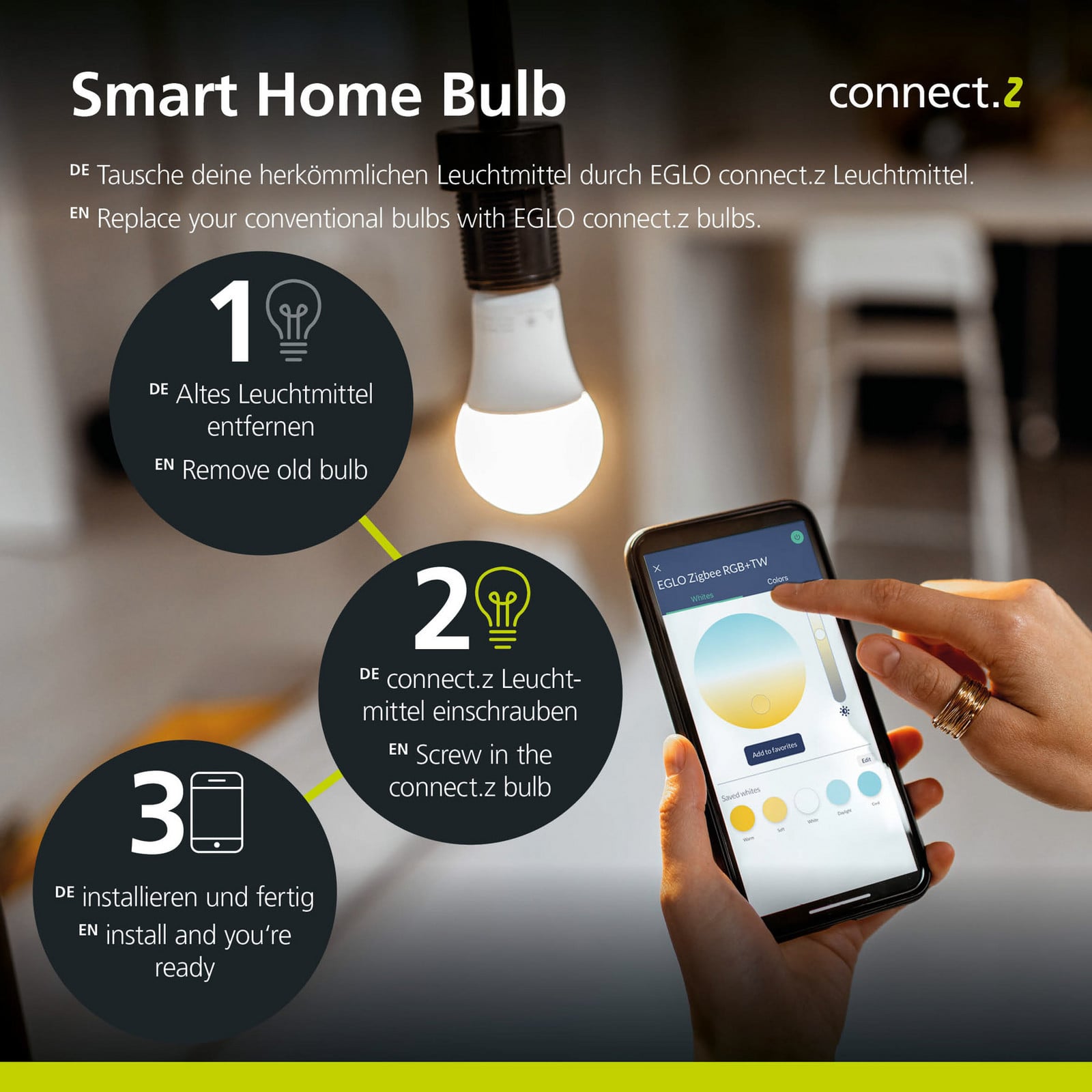 EGLO connect-z E27 ST64 žarulja 5,5W 500 lumena 2200K