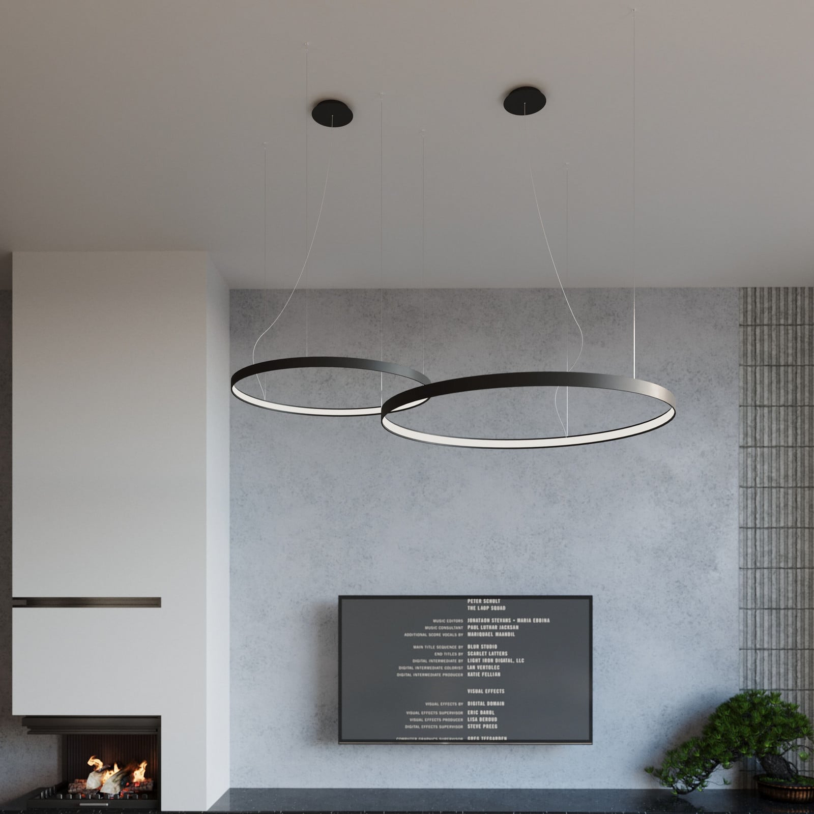 LED viseća svjetiljka Rio 110 horizontalna 4.000K crna