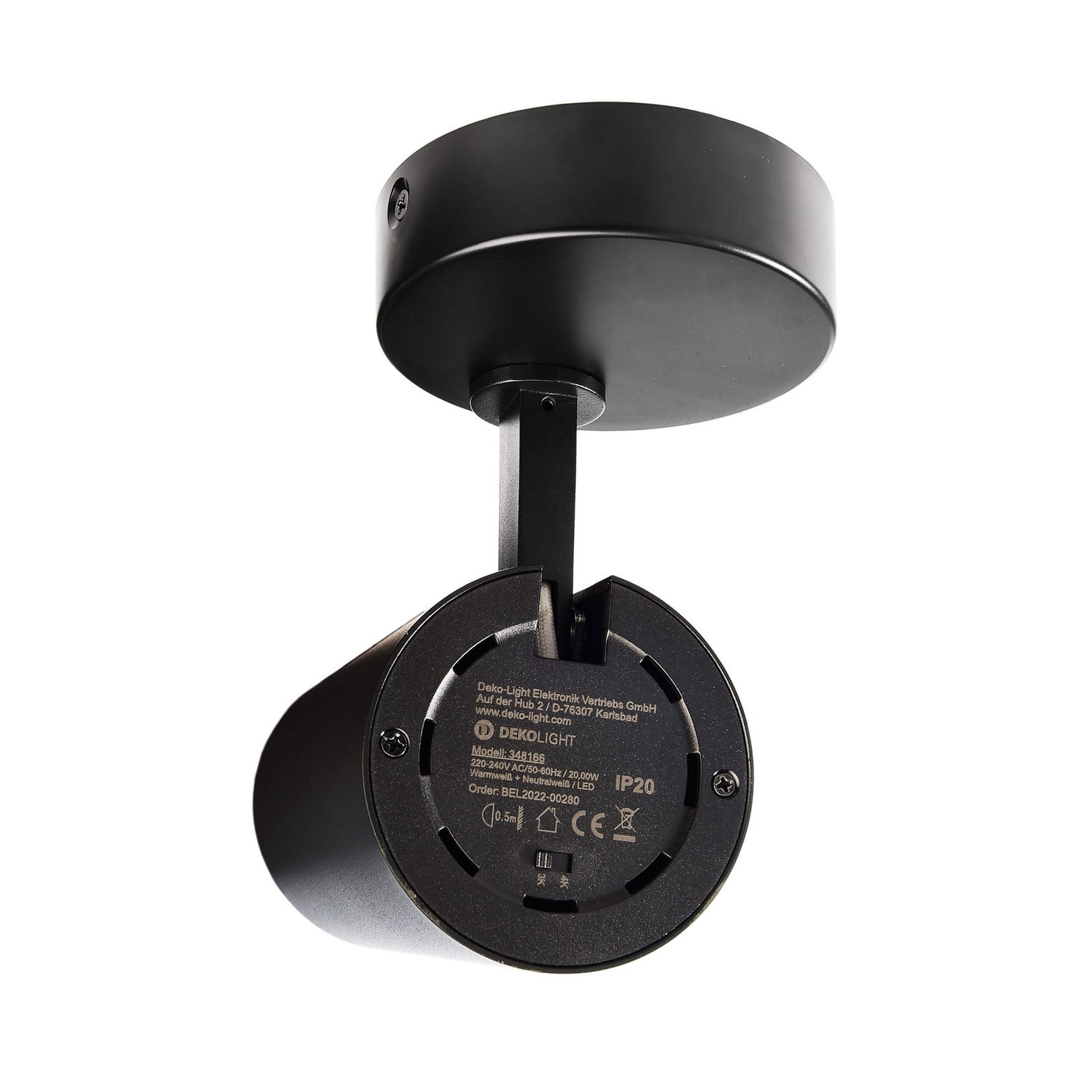 Lucea LED stropni reflektor, podesiv, 15 W crni