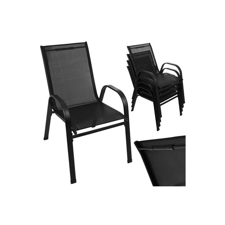 Set crnih vrtnih stolica - 4 komada
