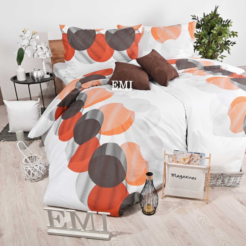 Pamučna posteljina Stockholm bijeli EMI, Produženi krevet za jednu osobu uključuje 1x 140x220 + 1x 70x90