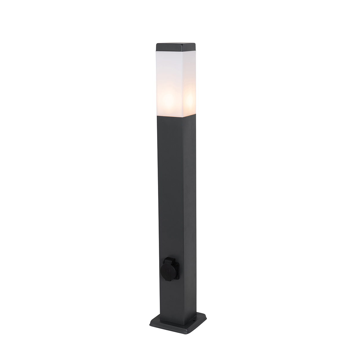 Vanjska svjetiljka tamno siva 80 cm s utičnicom IP44 - Malios