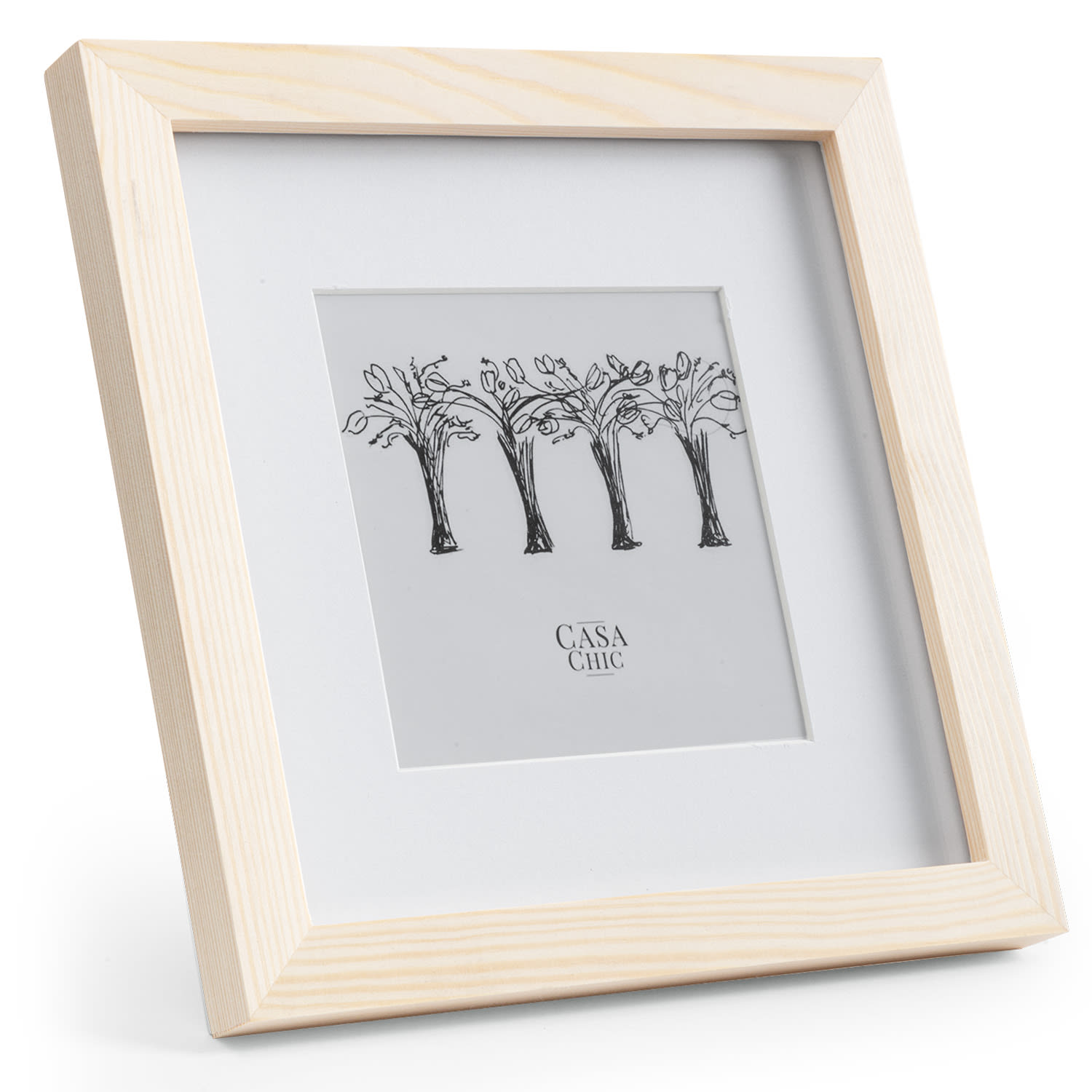 Casa Chic York, okvir za slike, kvadrat, fotografije 20 × 20 cm, nosač, staklo