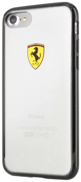 Maska Ferrari - Racing Hard Case Apple iPhone 7 - Transparent (FEHCP7BK)
