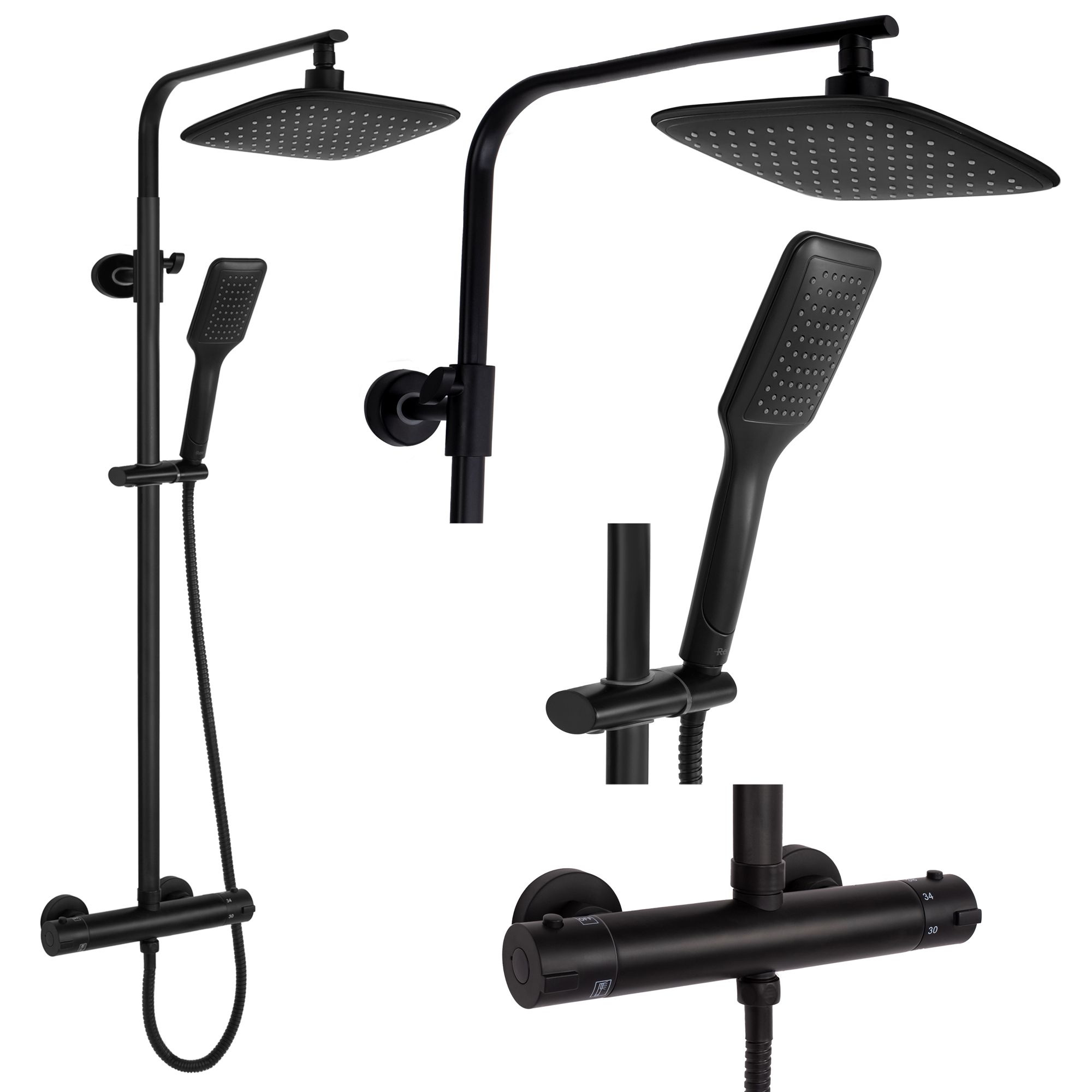 Sustav tuš garniture REA Tom black