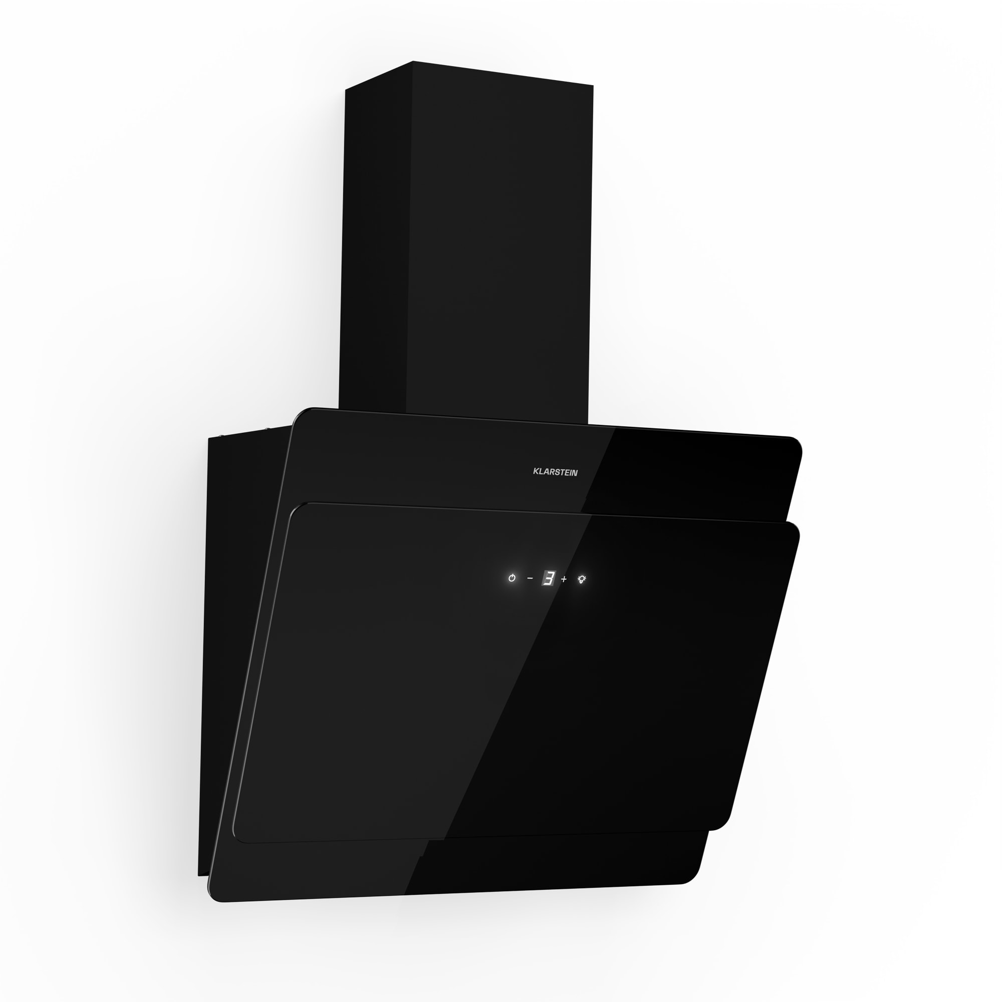 Klarstein Aurica 60, napa, 165 W, 3 razine rada, 620m³/h, LED, staklo, crna boja