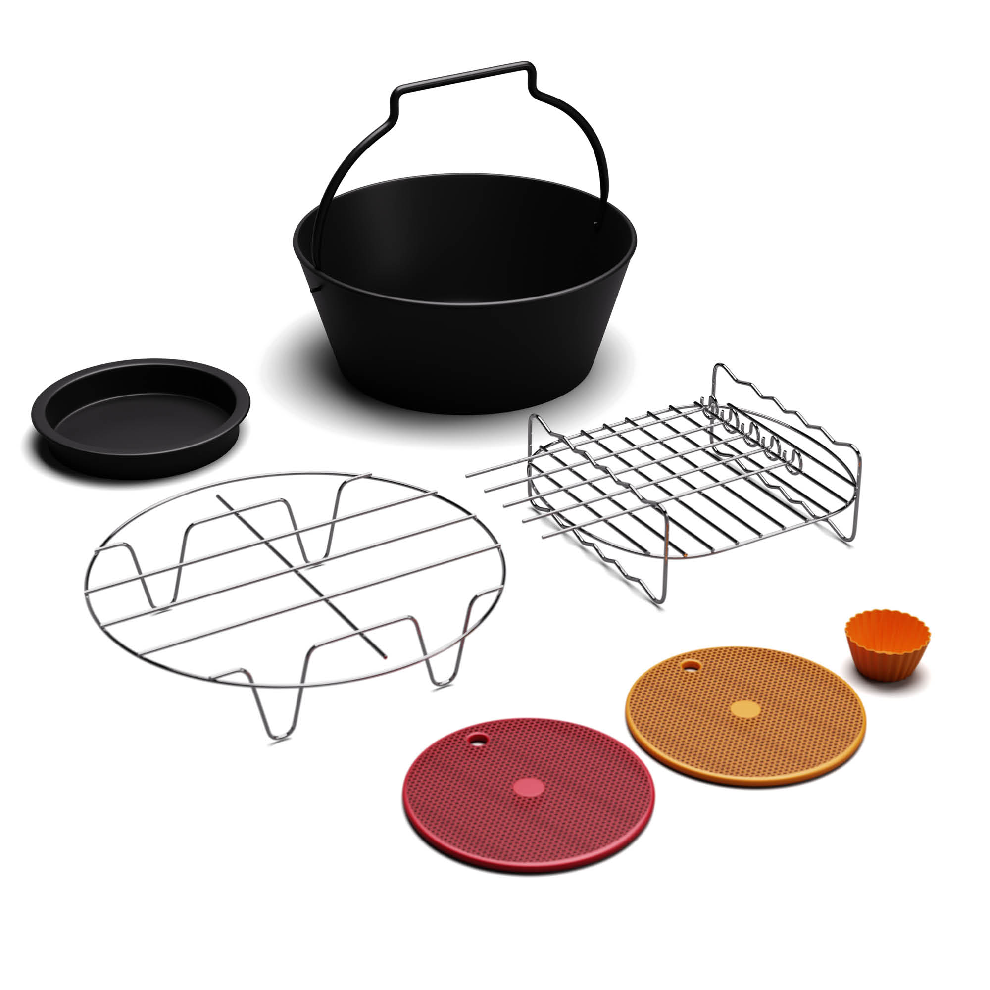 Klarstein Komplet dodataka AeroVital Deluxe Color Touch, 6-dijelni, pogodan za hranu, pogodan za perilicu posuđa