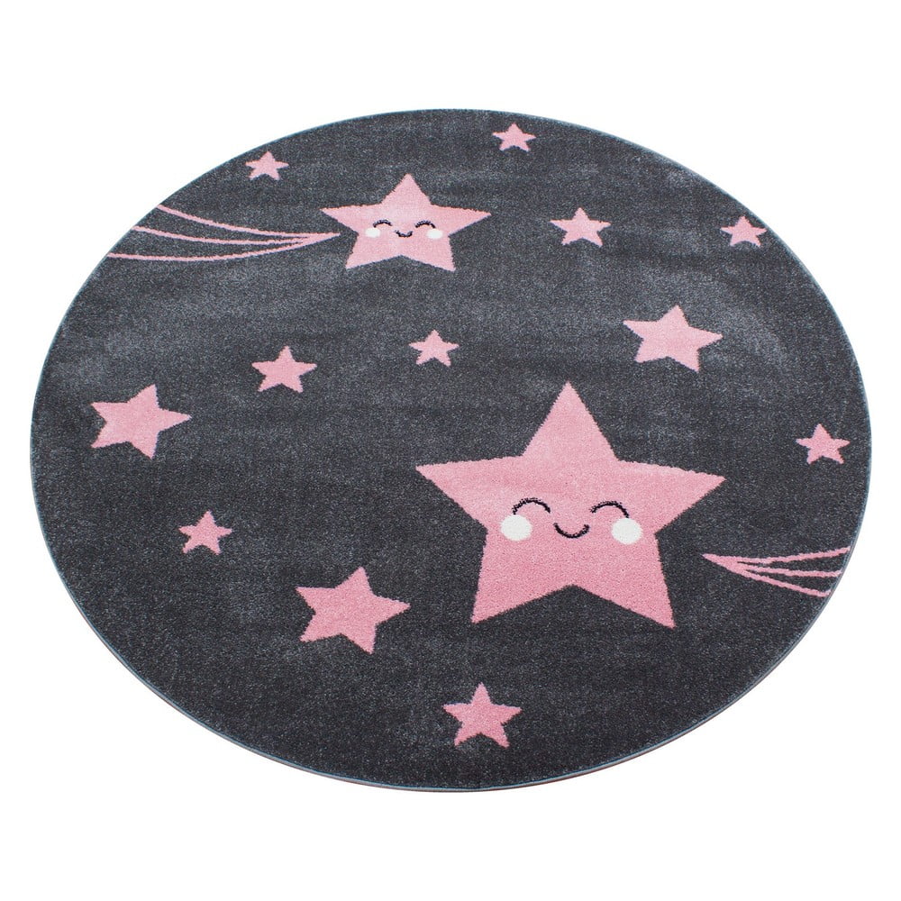 Ružičasti/sivi dječji tepih ø 120 cm Kids – Ayyildiz Carpets