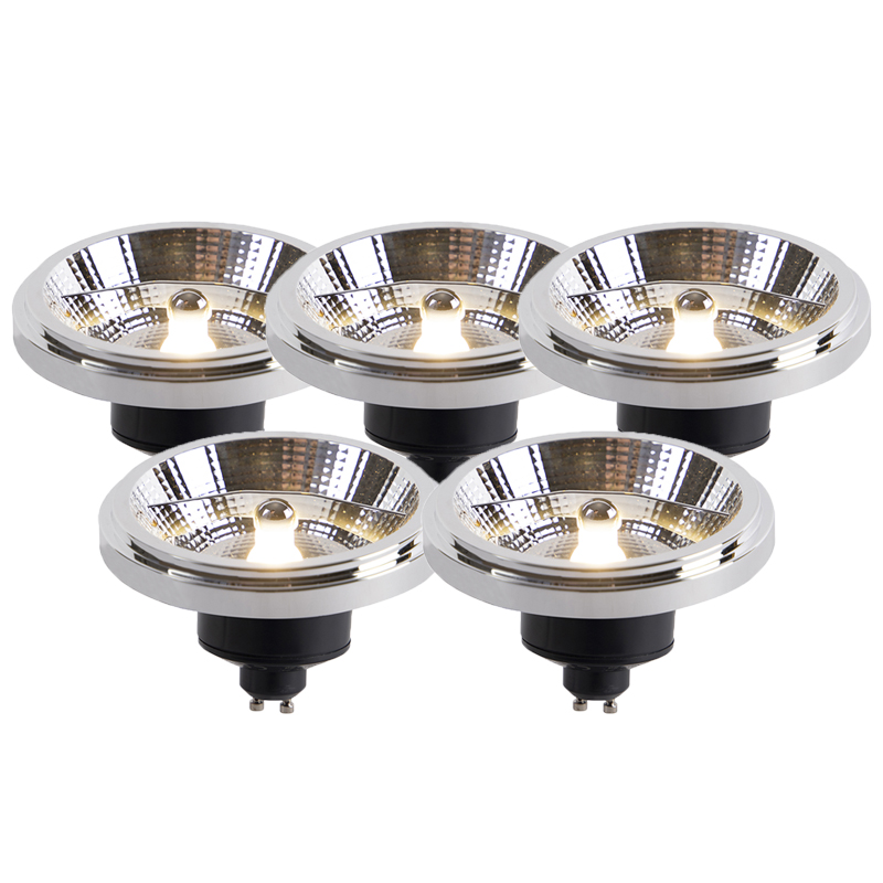 Set od 5 LED žarulja AR111 GU10 11W 2000K-3000K Zatamnjivanje do toplog