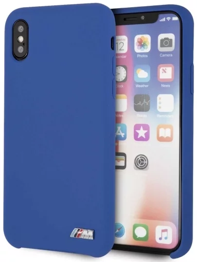 Maska BMW iPhone X/Xs Navy Blue Silicone M Collection (BMHCPXMSILNA)