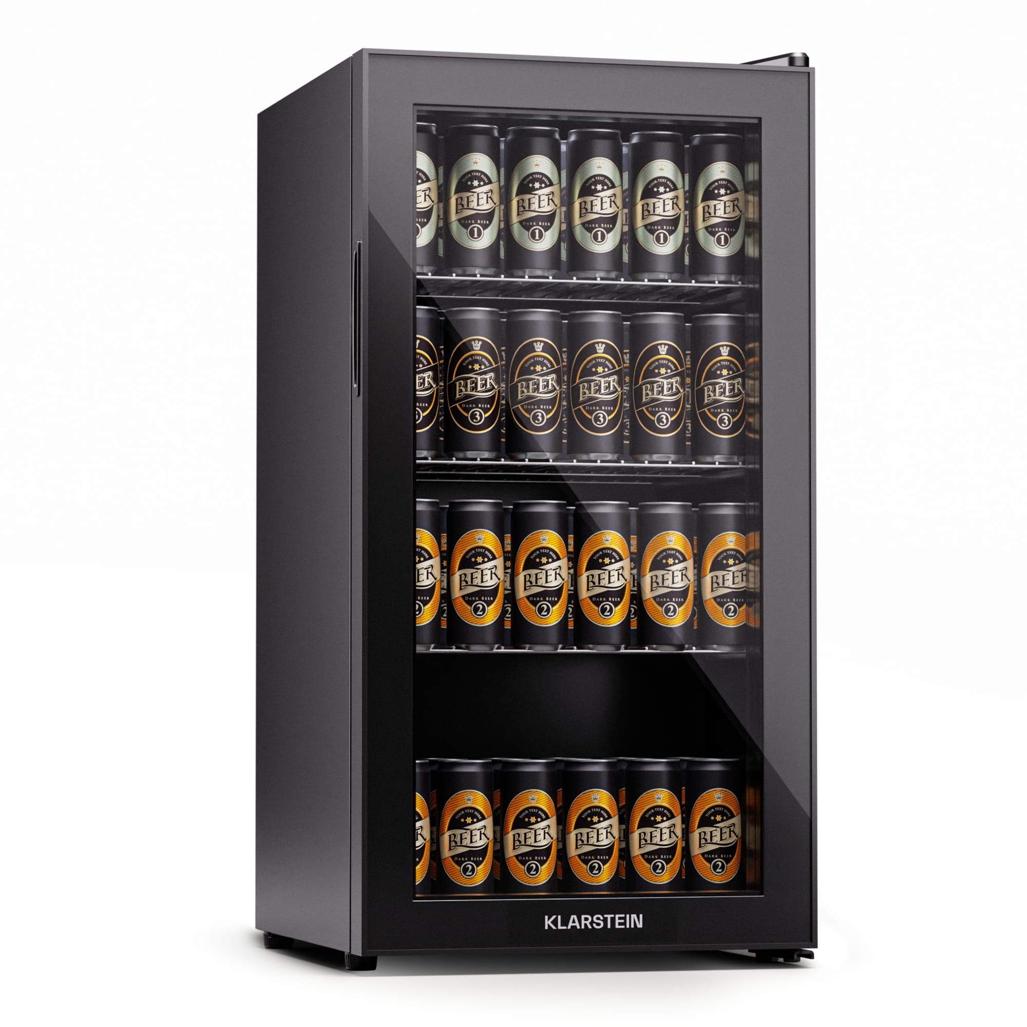 Klarstein Beersafe 74 Slim, hladnjak, 74 litre, 3 police, panoramska staklena vrata