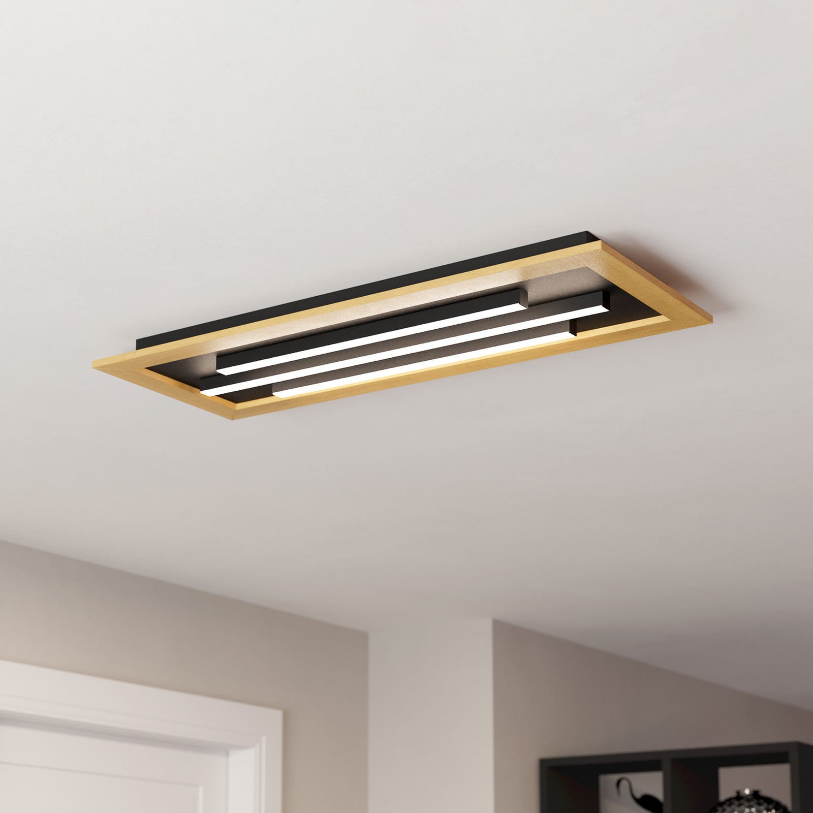 Tirrenara LED stropna svjetiljka, daljinski upravljač, 78x31cm