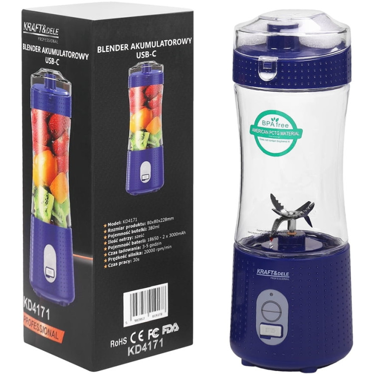 Punjivi blender s USB-C priključkom 380 ml / 2 x 3000 mAh KD4171