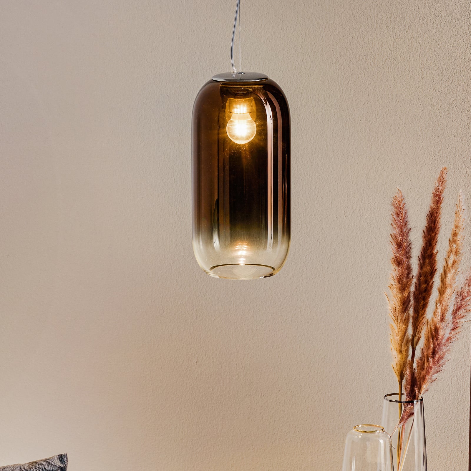 Artemide Gople Mini viseća lampa bronza/srebro