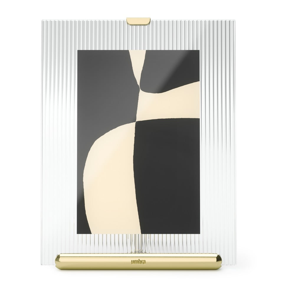 Stakleni stojeći okvir u zlatnoj boji 16x20 cm Flute – Umbra