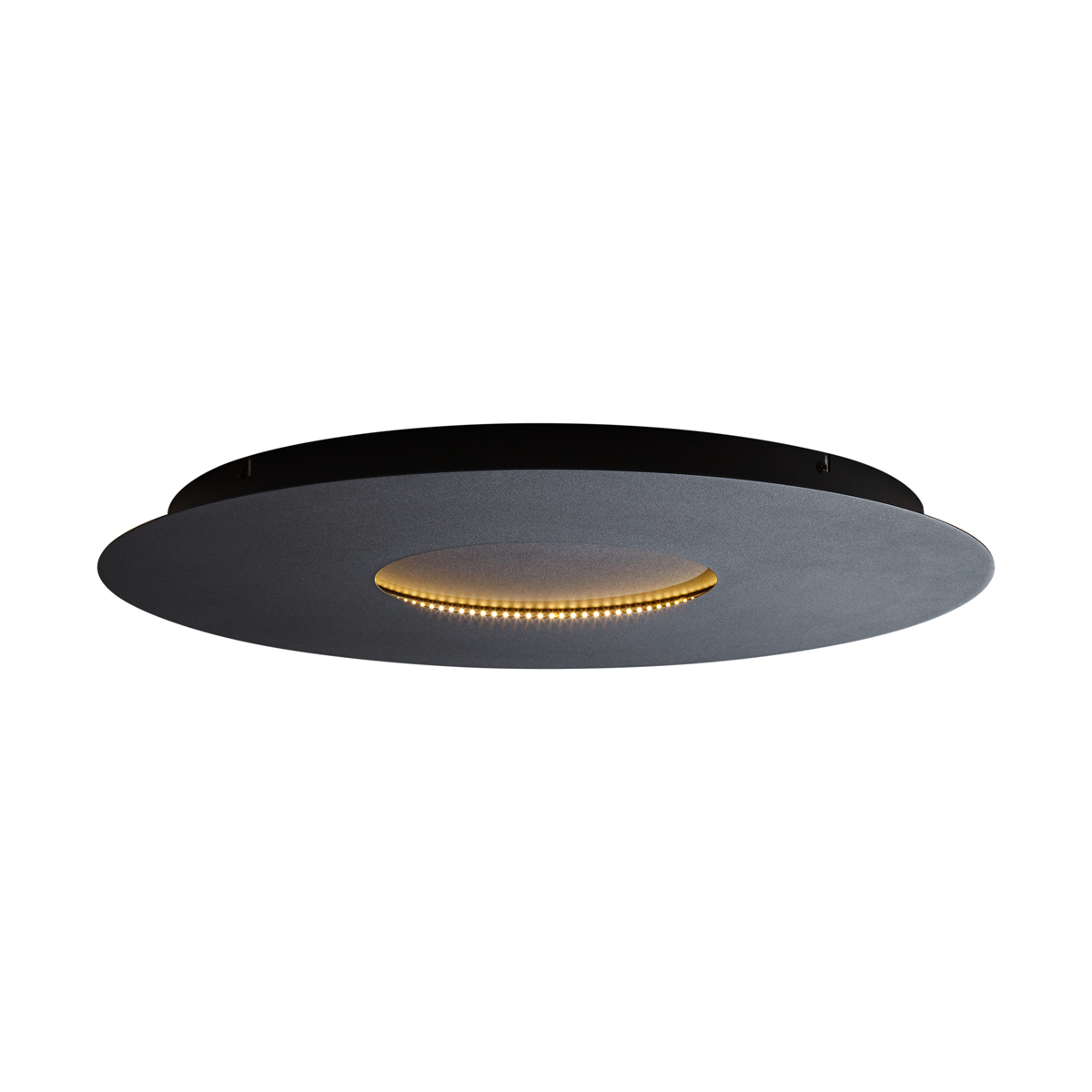 Moderna stropna svjetiljka crna 60 cm uklj. LED s 3-stupanjskim prigušivanjem - Morning