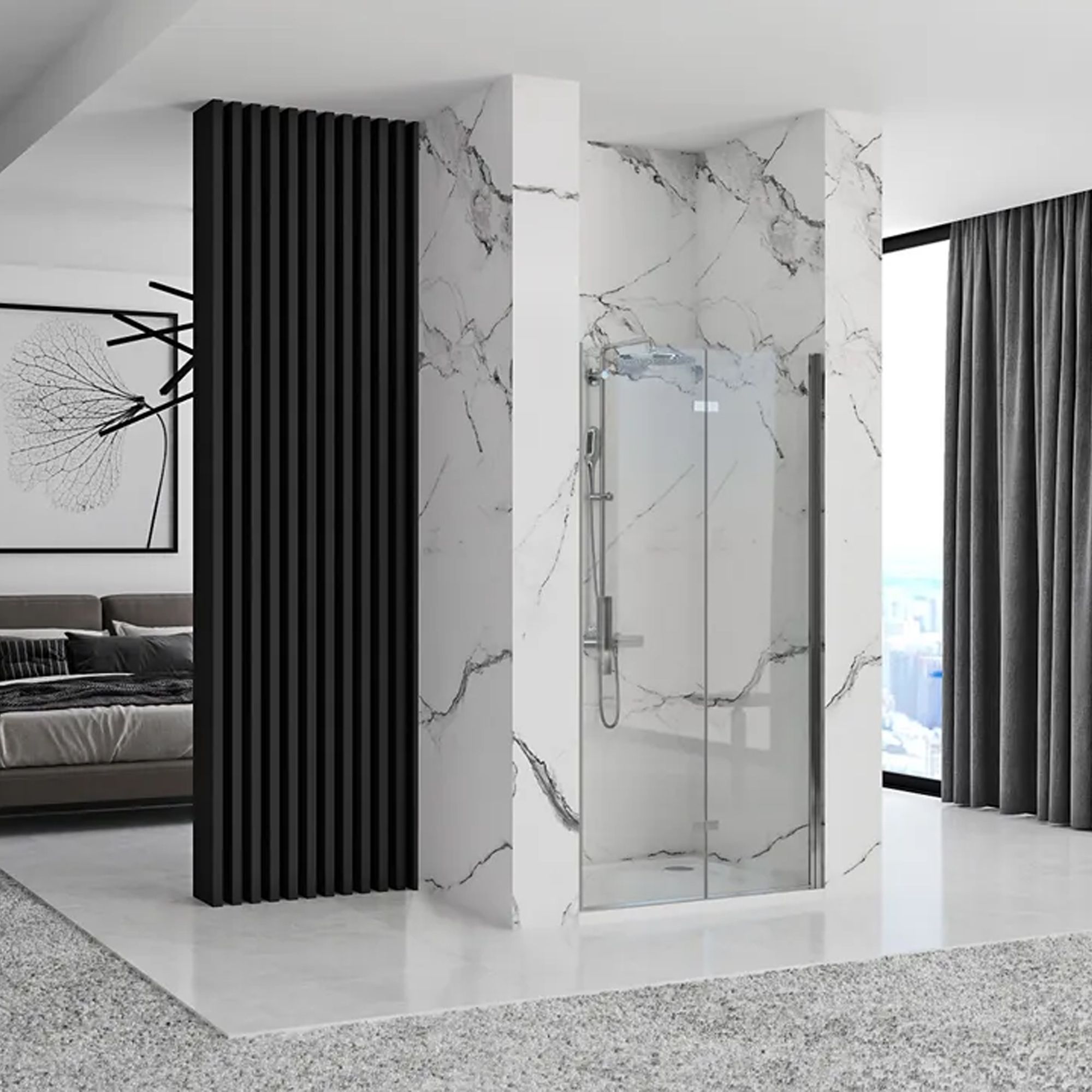 Rea Molier Chrome tuš vrata + profil 80