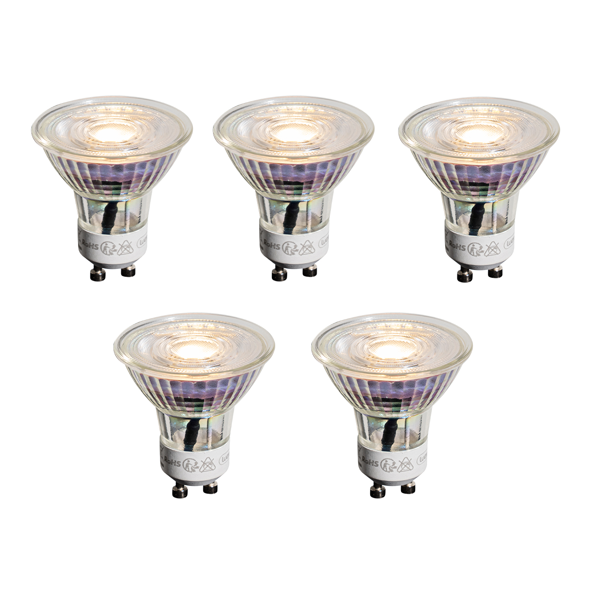 Set od 5 GU10 50mm LED žarulja prozirne 3.5W 330 lm 3000K