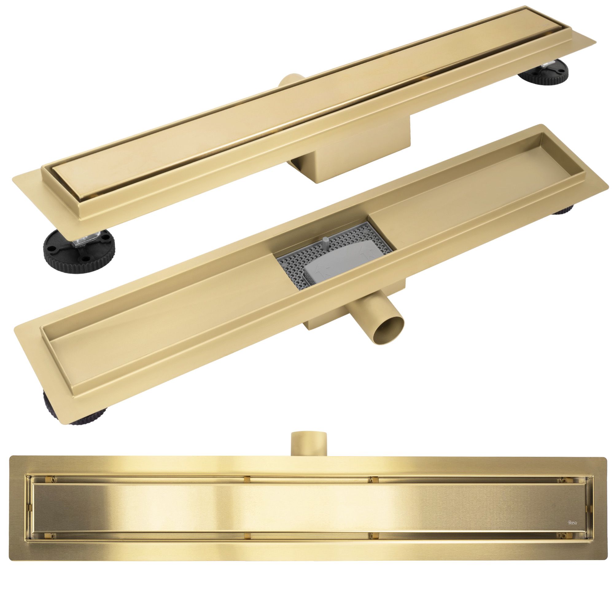 Tuš kanalica Rea Neox brush gold 50