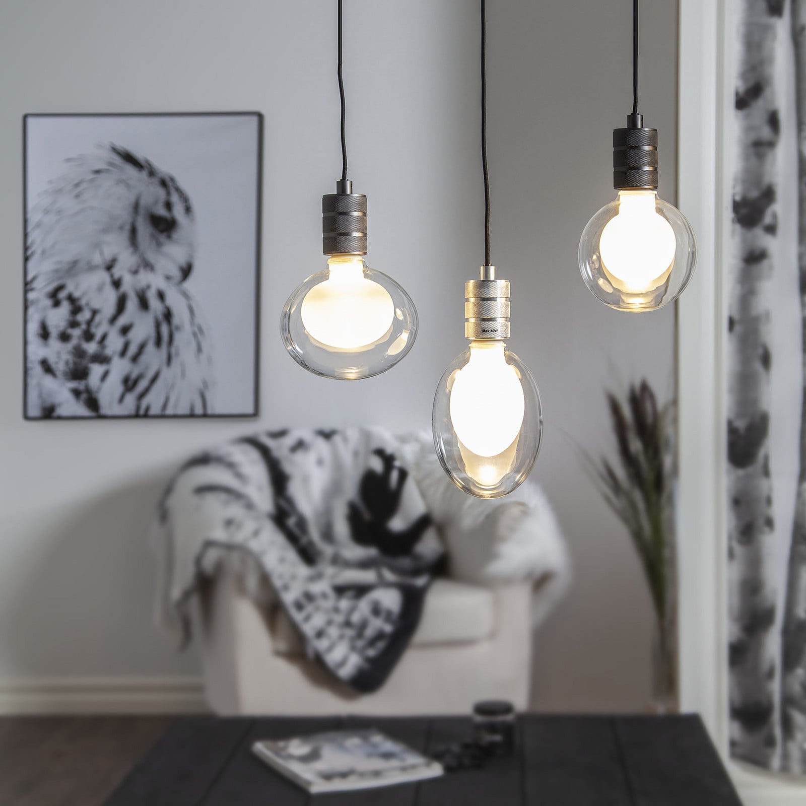 LED svjetiljka Space E27 3,5W G150, opal, 3 koraka dim