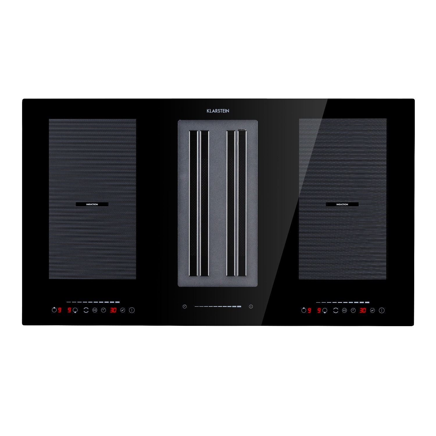 Klarstein Full House 2.0, sustav ugradbene kuhinjske nape u ploči za kuhanje, 271 m³ / h, A +