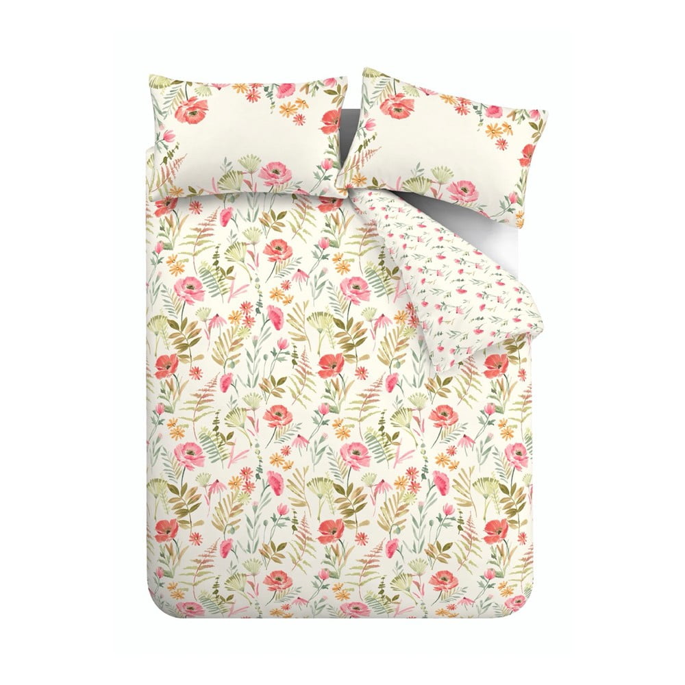 Krem posteljina za bračni krevet/za produženi krevet 230x220 cm Ella Poppy – Catherine Lansfield