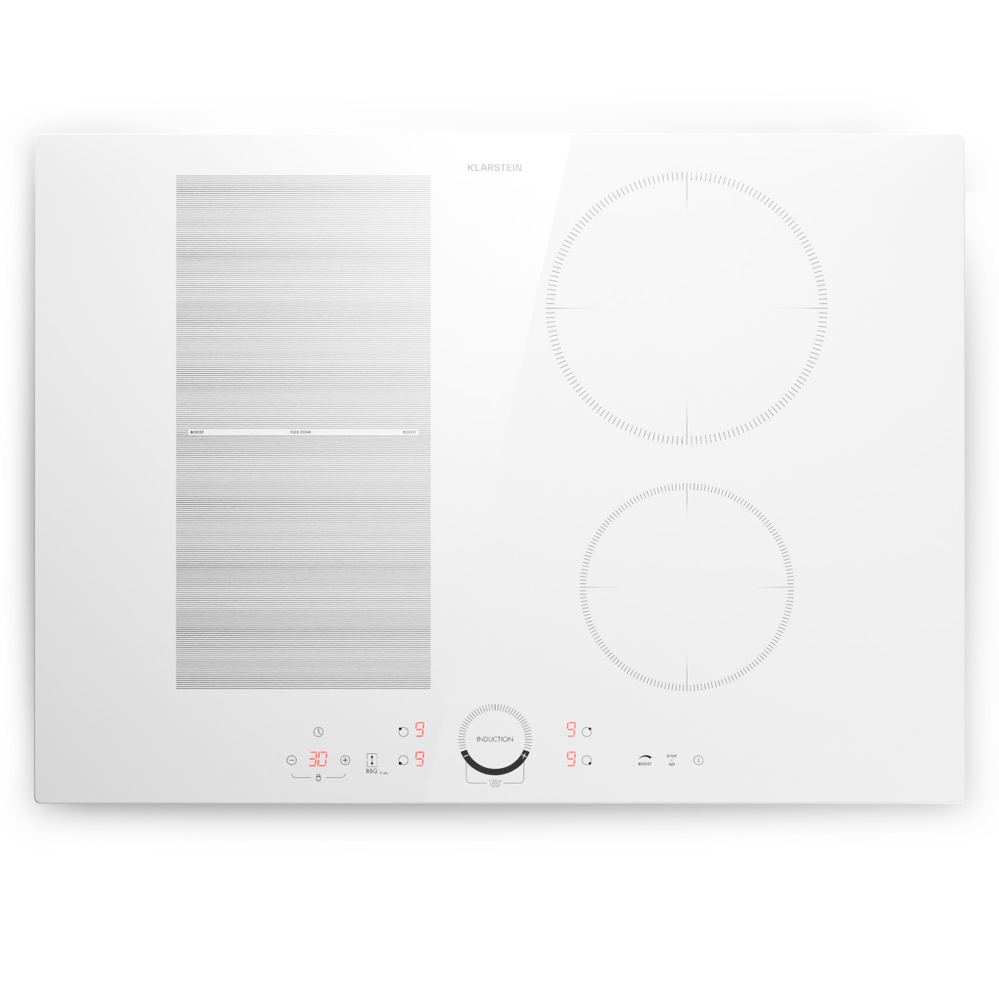 Klarstein Delicatessa 70 Hybrid, ugradbena indukcijska ploča, 4 zone, 7000 W, staklokeramika